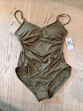 Michael Kors Olive Green One-Piece Swimsuit